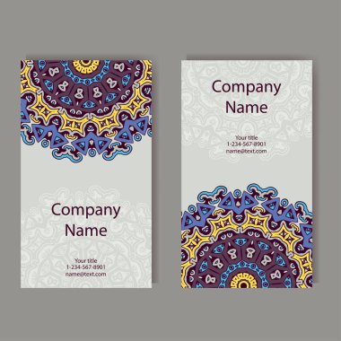 Vektör şablonu kartvizit. Geometrik arka plan. Kart veya davet koleksiyonu. Islam, Arapça, Indian, Osmanlı motifleri.