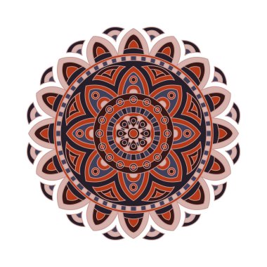 Vektör yuvarlak mandalalar. Grafik şablonu tasarımınız için. Dekoratif retro süsleme. Çiçekler ile çizilmiş arka plan el.