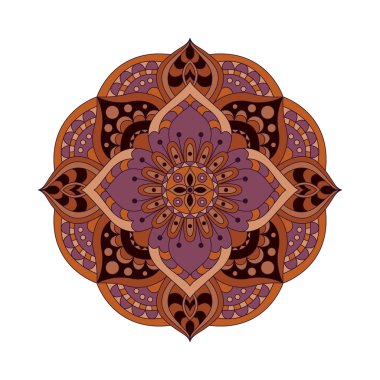 Soyut tasarım siyah beyaz öğesi. Vektör yuvarlak mandala. Grafik şablonu tasarımınız için. Dairesel desen.