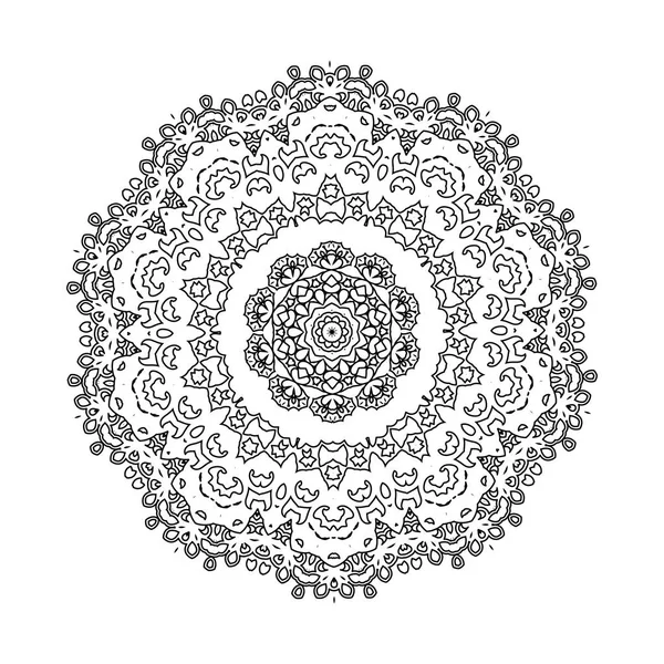 Conception abstraite élément blanc noir. Mandala rond en vecteur. Modèle graphique pour votre design. Modèle circulaire . — Image vectorielle