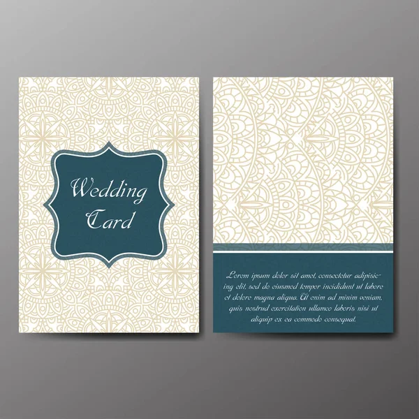 Colección de tarjetas de boda. Plantilla de invitación. Diseño de saludo decorativo para la tarjeta de agradecimiento, guardar la tarjeta de fecha, día de la madre . — Vector de stock
