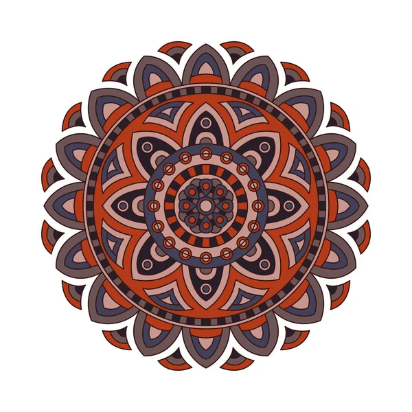 Elemento branco preto design abstrato. Mandala redonda em vetor. Modelo gráfico para o seu design. Padrão circular . — Vetor de Stock