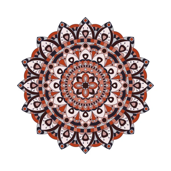 Ornamento mandalas redondas em vetor. Elemento de círculo de design abstrato. Modelo gráfico para o seu design . — Vetor de Stock