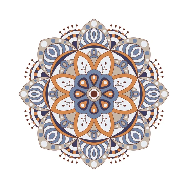 Diseño abstracto elemento blanco negro. Mandala redonda en vector. Plantilla gráfica para su diseño. Patrón circular . — Vector de stock