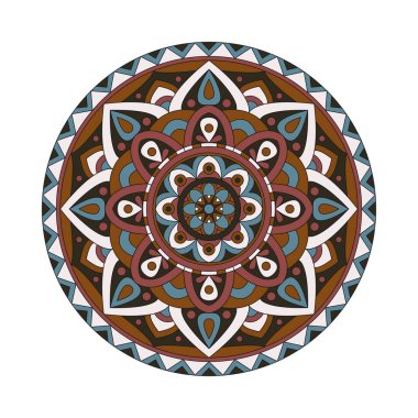 Vektör yuvarlak mandalalar. Soyut tasarım öğesi. Dekoratif retro süsleme. Tasarımınız için grafik şablonu.