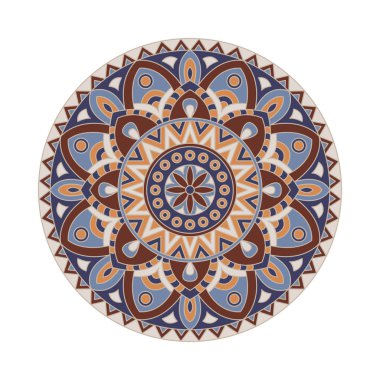 Soyut tasarım siyah beyaz öğesi. Vektör yuvarlak mandala. Grafik şablonu tasarımınız için. Dairesel desen.