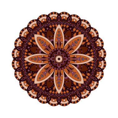 Vektör yuvarlak mandalalar. Grafik şablonu tasarımınız için. Dekoratif retro süsleme. Çiçekler ile çizilmiş arka plan el.