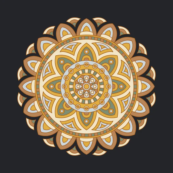 Conception abstraite élément blanc noir. Mandala rond en vecteur. Modèle graphique pour votre design. Modèle circulaire . — Image vectorielle
