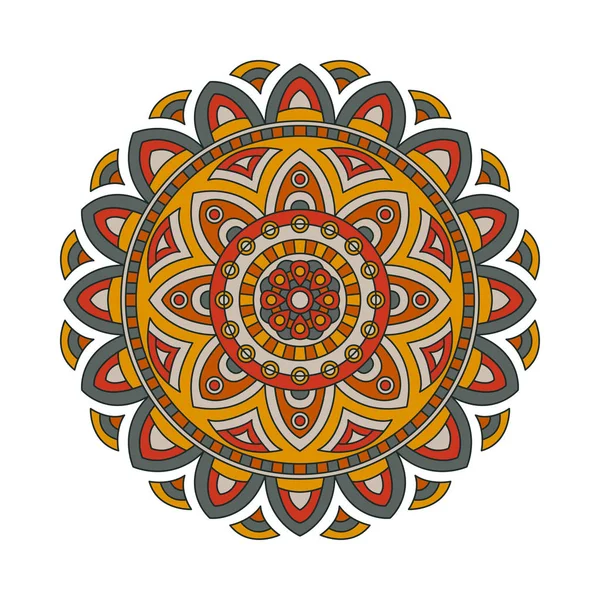 Ornamento mandalas redondas em vetor. Elemento de círculo de design abstrato. Modelo gráfico para o seu design . — Vetor de Stock