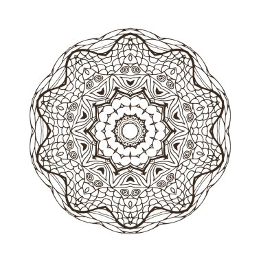 Vektör yuvarlak mandalalar. Soyut tasarım öğesi. Dekoratif retro süsleme. Tasarımınız için grafik şablonu.