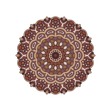 Vektör yuvarlak mandalalar. Soyut tasarım öğesi. Dekoratif retro süsleme. Tasarımınız için grafik şablonu.