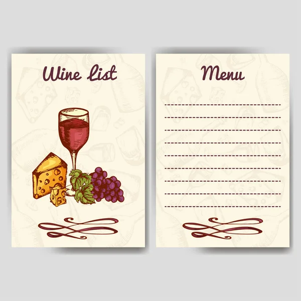 Compañía de vinos. Tema del restaurante. Identidad corporativa. Documento tem — Vector de stock