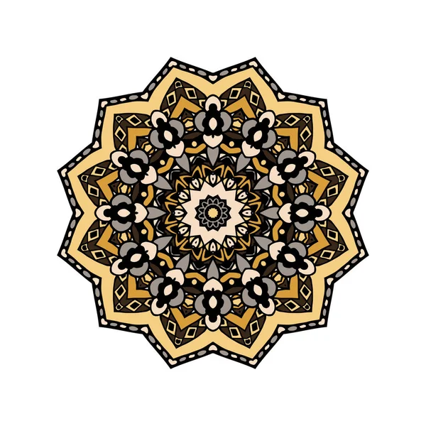 Στολίδι στρογγυλό mandalas διανύσματος. Αφηρημένο σχέδιο κυκλικό στοιχείο. Πρότυπο γραφικών για το σχέδιο σας. — Διανυσματικό Αρχείο