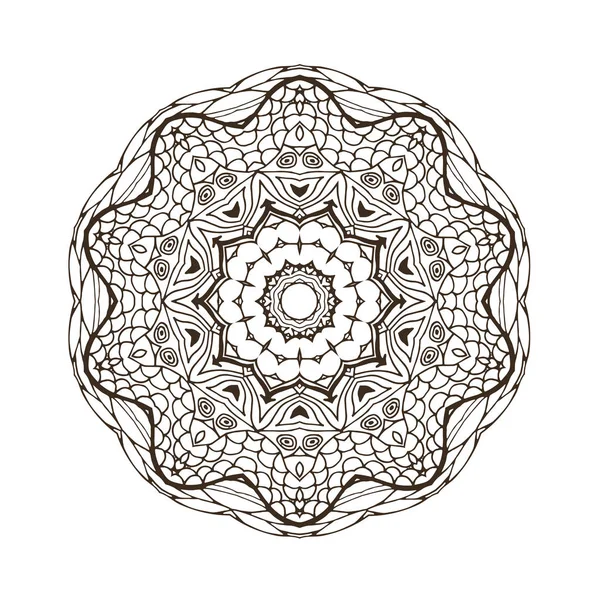 Runda mandalas i vector. Abstrakt designelement. Dekorativ retro prydnad. Grafisk mall för din design. — Stock vektor