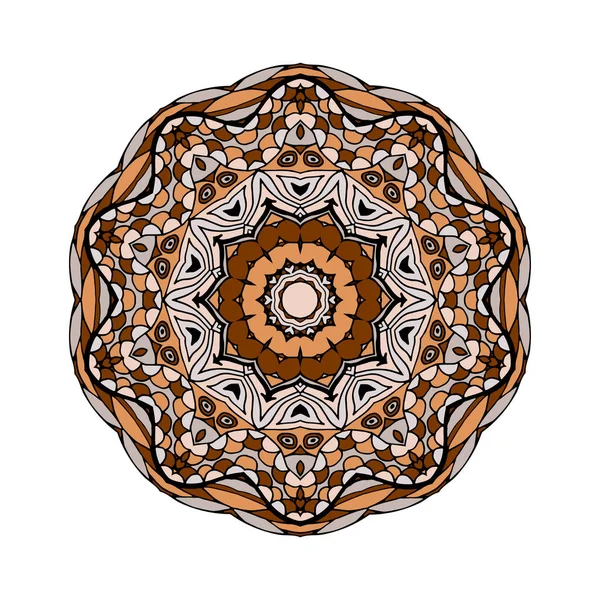 Runda mandalas i vector. Abstrakt designelement. Dekorativ retro prydnad. Grafisk mall för din design. — Stock vektor