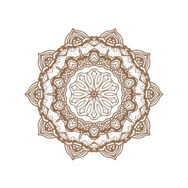 Soyut tasarım siyah beyaz öğesi. Vektör yuvarlak mandala. Grafik şablonu tasarımınız için. Dairesel desen.