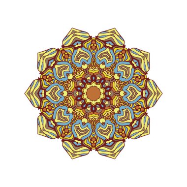 Soyut tasarım siyah beyaz öğesi. Vektör yuvarlak mandala. Grafik şablonu tasarımınız için. Dairesel desen.