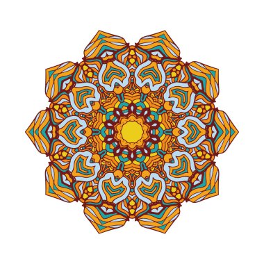 Vektör yuvarlak mandalalar. Soyut tasarım öğesi. Dekoratif retro süsleme. Tasarımınız için grafik şablonu.