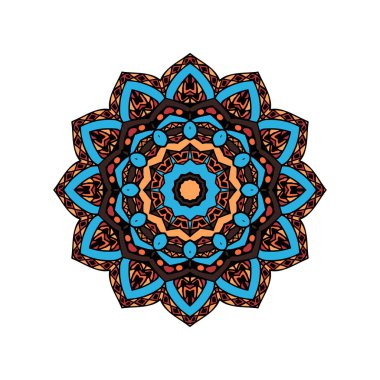 Soyut tasarım siyah beyaz öğesi. Vektör yuvarlak mandala. Grafik şablonu tasarımınız için. Dairesel desen.