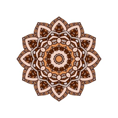 Soyut tasarım siyah beyaz öğesi. Vektör yuvarlak mandala. Grafik şablonu tasarımınız için. Dairesel desen.