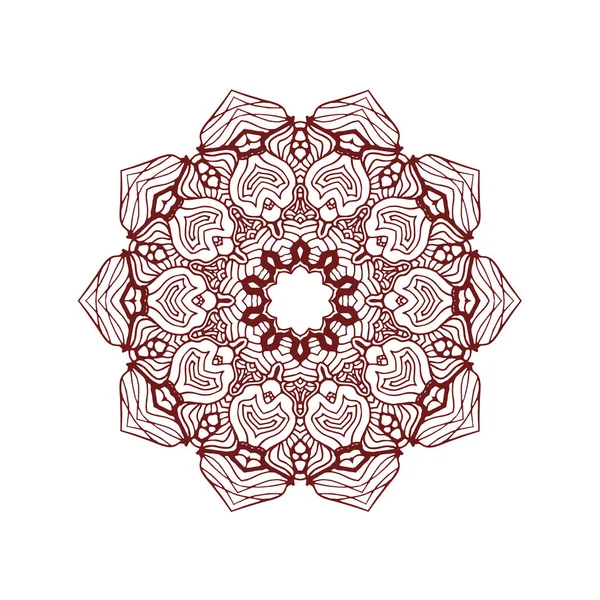 Diseño abstracto elemento blanco negro. Mandala redonda en vector. Plantilla gráfica para su diseño. Patrón circular . — Archivo Imágenes Vectoriales