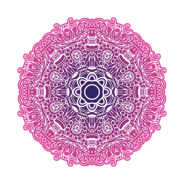 Diseño abstracto elemento blanco negro. Mandala redonda en vector. Plantilla gráfica para su diseño. Patrón circular — Vector de stock