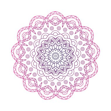 Vektör yuvarlak mandalalar. Soyut tasarım öğesi. Dekoratif retro süsleme. Tasarımınız için grafik şablonu