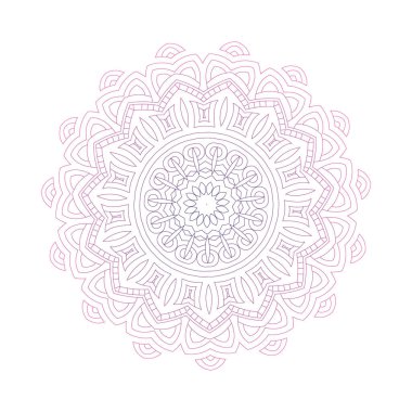 Soyut tasarım siyah beyaz öğesi. Vektör yuvarlak mandala. Grafik şablonu tasarımınız için. Dairesel desen