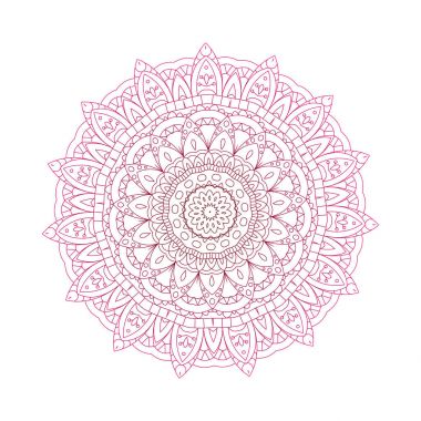 Soyut tasarım siyah beyaz öğesi. Vektör yuvarlak mandala. Grafik şablonu tasarımınız için. Dairesel desen