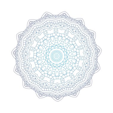 Soyut tasarım siyah beyaz öğesi. Vektör yuvarlak mandala. Grafik şablonu tasarımınız için. Dairesel desen