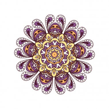 Soyut tasarım öğeleri. Vektör yuvarlak mandalalar. Grafik şablonu tasarımınız için. Dekoratif retro süsleme.