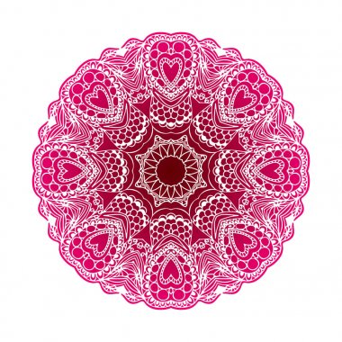 Soyut tasarım siyah beyaz öğesi. Vektör yuvarlak mandala. Grafik şablonu tasarımınız için. Dairesel desen