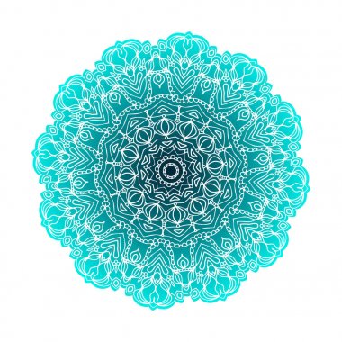 Soyut tasarım siyah beyaz öğesi. Vektör yuvarlak mandala. Grafik şablonu tasarımınız için. Dairesel desen