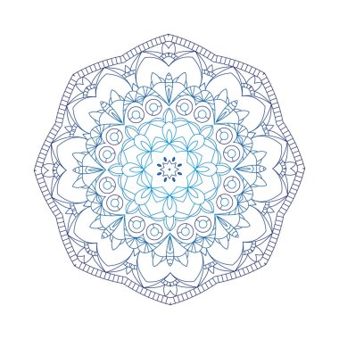 Soyut tasarım siyah beyaz öğesi. Vektör yuvarlak mandala. Grafik şablonu tasarımınız için. Dairesel desen