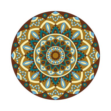 Vektör yuvarlak mandalalar. Soyut tasarım öğesi. Dekoratif retro süsleme. Tasarımınız için grafik şablonu