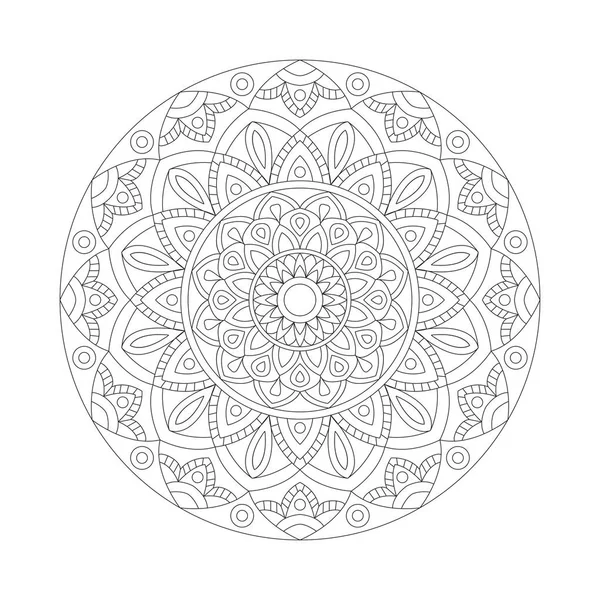 Abstrakt design svart vita element. Runda mandala i vector. Grafisk mall för din design. Cirkulärt mönster — Stock vektor