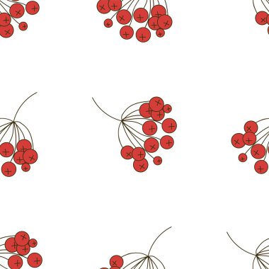 Noel seamless modeli. Elle çizilmiş doodle kış elemanları ile arka plan. Vektör çizim