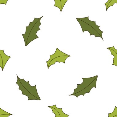 Noel seamless modeli. Elle çizilmiş doodle kış elemanları ile arka plan. Vektör çizim