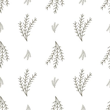 Kış elemanları ile Seamless modeli. Noel arka plan. Renkli vektör çizim