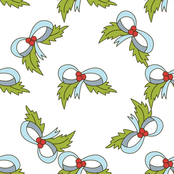 Nahtloses Muster mit winterlichen Elementen. Weihnachtlicher Hintergrund. Bunte Vektorillustration — Stockvektor