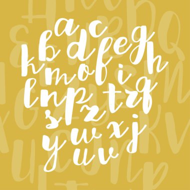 Elle çizilmiş vektör alfabe. Tasarımınız için el yazısı harfleri