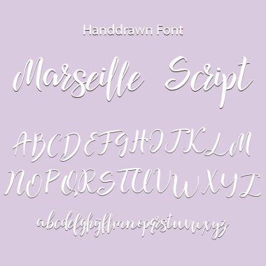 Elle çizilmiş vektör alfabe. Tasarımınız için el yazısı harfleri