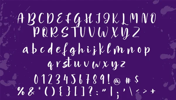 Handgezeichnetes Vektoralphabet. Kalligrafie-Buchstaben für Ihr Design — Stockvektor