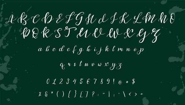 Fuente Handwritten calligraphy. Alfabeto vectorial. Cartas hechas a mano — Archivo Imágenes Vectoriales