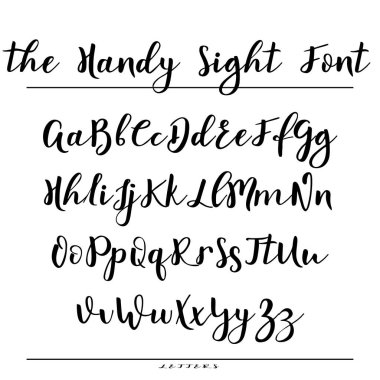 Elle çizilmiş vektör alfabe. Tasarımınız için el yazısı harfleri