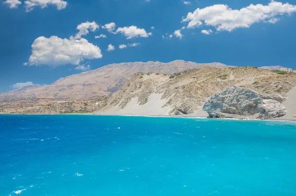 Playa de Agios Pavlos en la isla de Creta, Grecia . — Foto de Stock