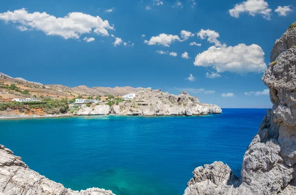 Playa de Agios Pavlos en la isla de Creta, Grecia . — Foto de Stock