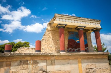Knossos Sarayı, Girit Adası, Yunanistan. 