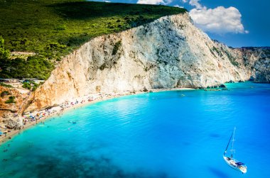 Porto Katsiki beach Lefkada Adası, Yunanistan