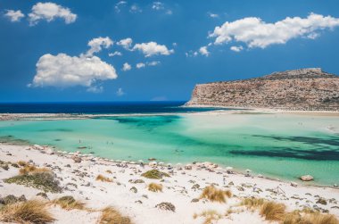Balos lagün adada Crete, Yunanistan. 